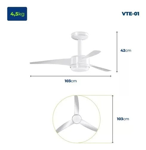 Ventilador De Teto Air Maxi Vte-01 Mondial 3 Pas 125w Ventilador De Teto Air Maxi Vte-01 Mondial 3 Pas 125w